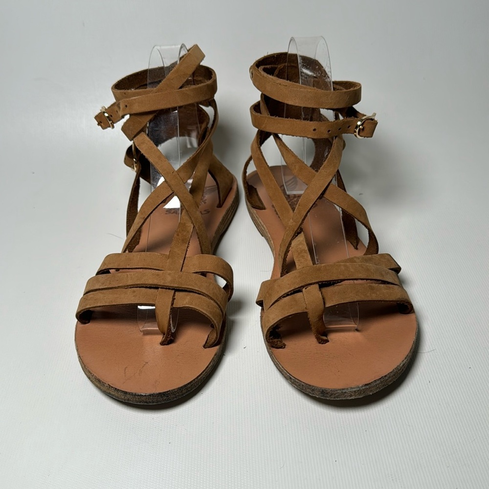 Ancient Greek Sandals Satira Nubuck Strappy Sandals - sz 38